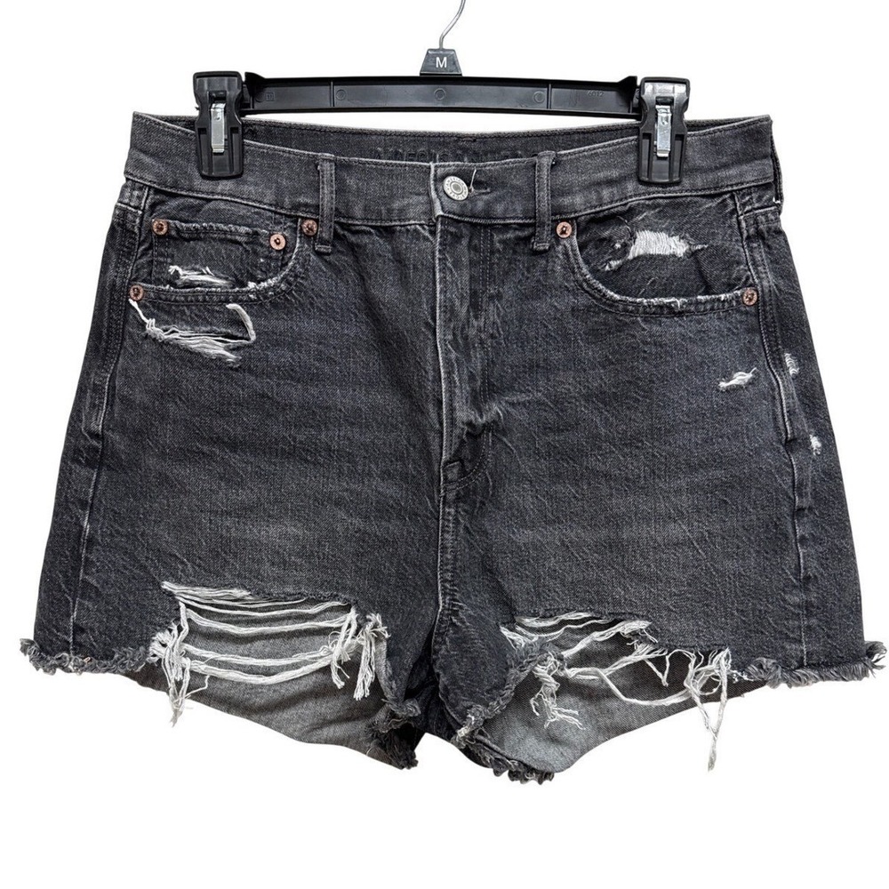 American‎ Eagle Distressed Denim Size 10 Highest Rise 90s Boyfriend Short
Black